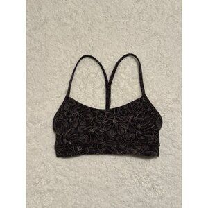 Lululemon Women's Flow Y Bra *Nulu A-C Cup (Dotted Magnolia Pink Multi) Size 4